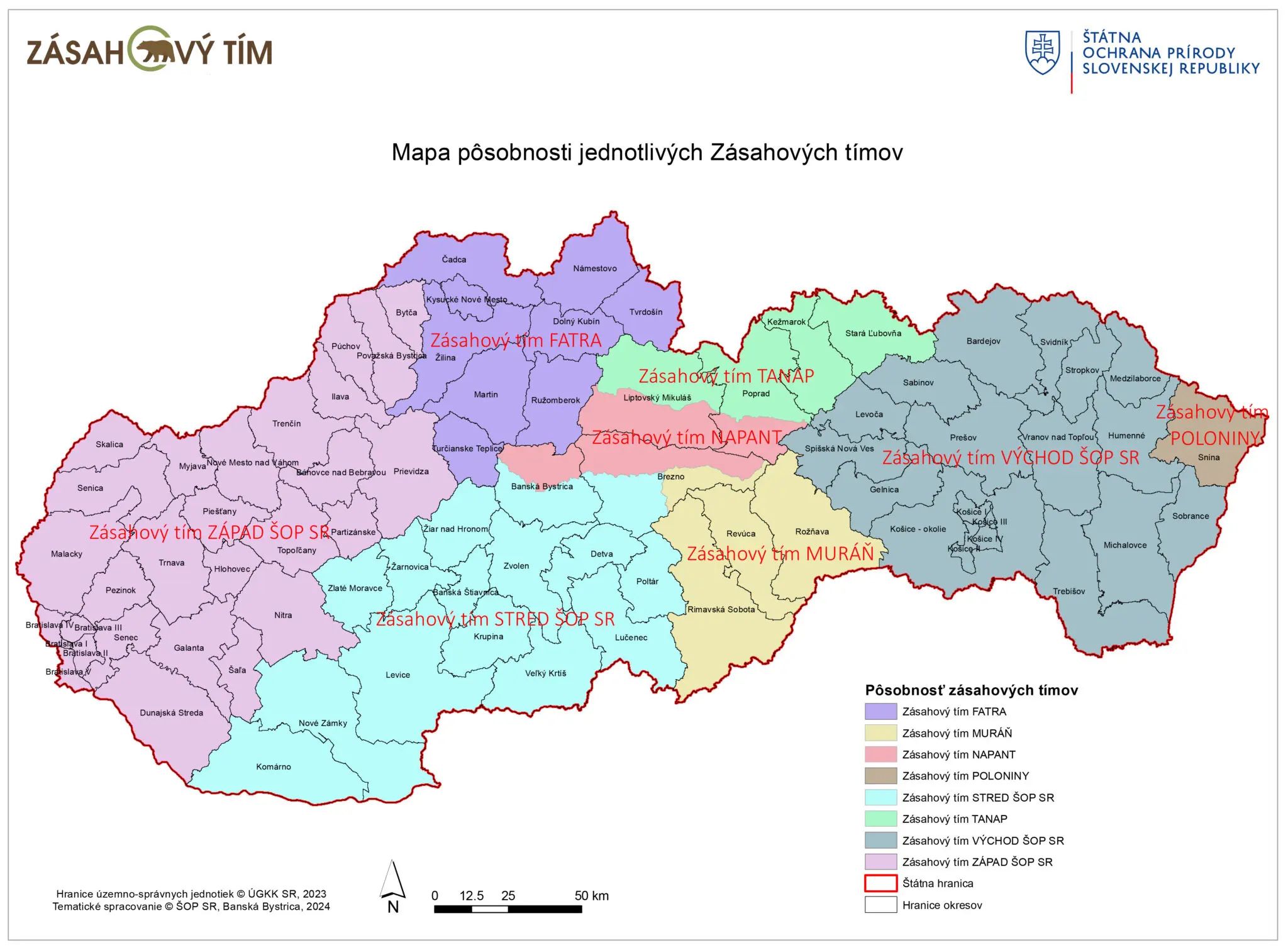 mapa zasahoveho timu